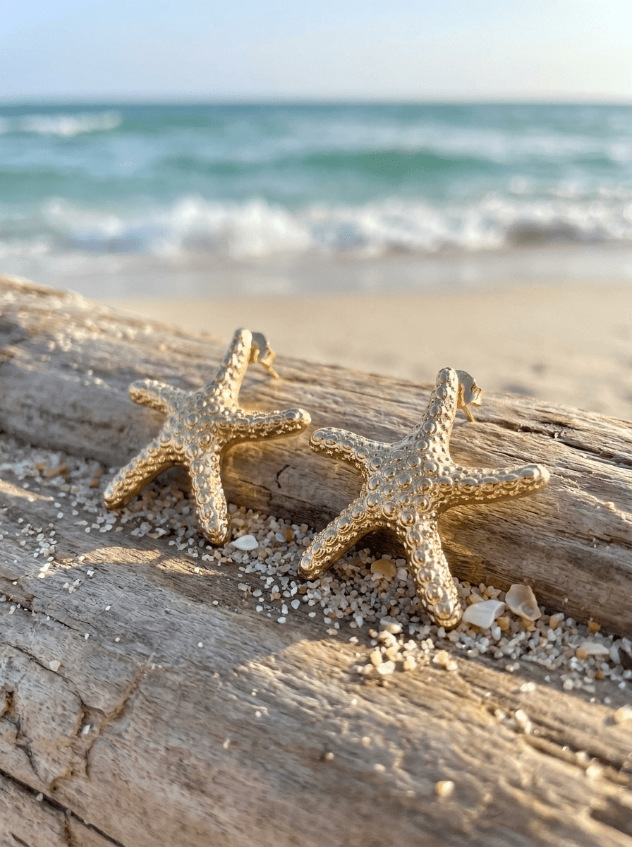 Aros Estrella de Mar Dorada