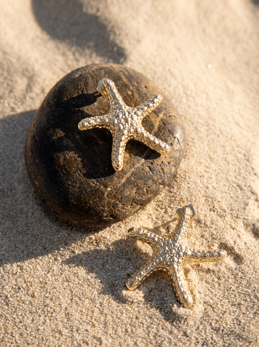 Aros Estrella de Mar Dorada