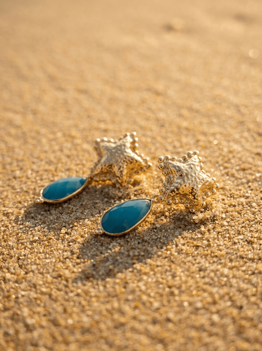 Aros Estrella y Gota Azul