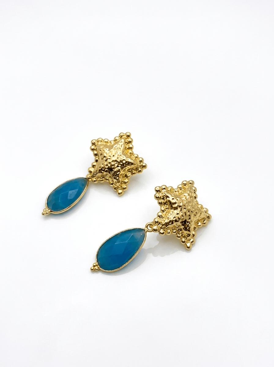 Aros Estrella y Gota Azul