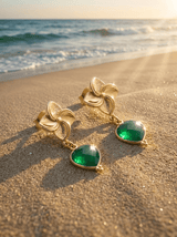 Aros Flor y Esmeralda del Mar