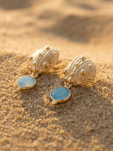 Aros Erizo Marino y Aguamarina