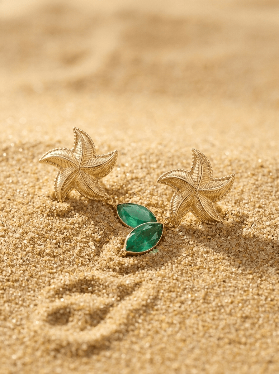 Aros Estrella y Esmeralda Marina