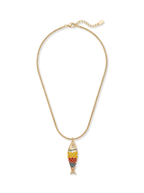 Collar Pez Esmaltado Multicolor