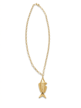 Collar Pez Reflejo Dorado