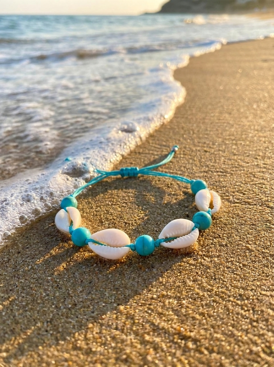 Pulsera Caracolas y Turquesa