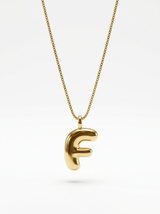 Collar Inicial Bubble Dorada