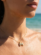 Collar Inicial Bubble Dorada