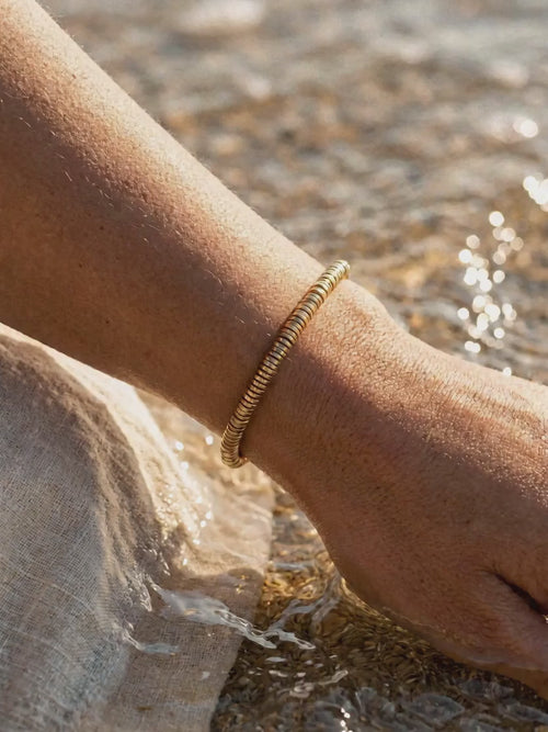 Pulsera mostacilla dor